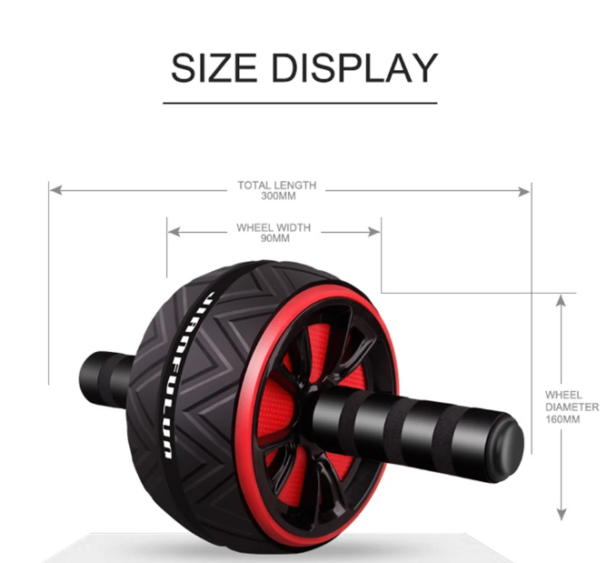 Roller Big Abdominal Wheel Roller Stretch Trainer with Mat-3